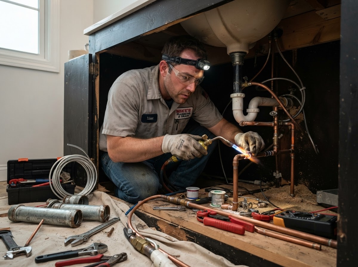 Plumbing Contracting professional at work