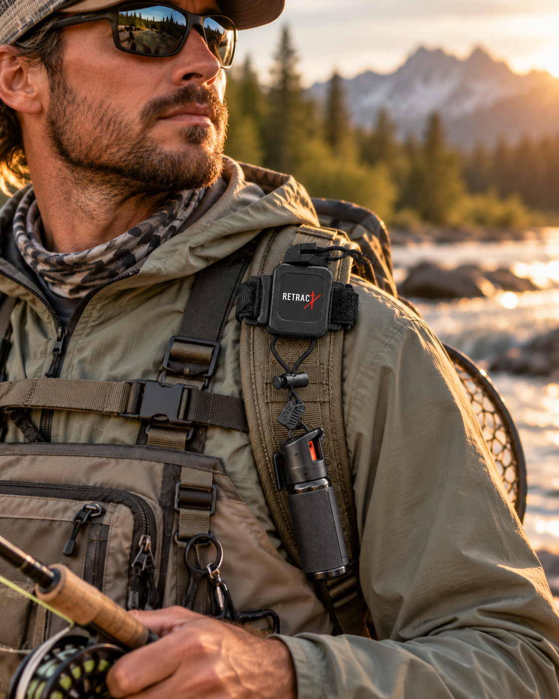 Backcountry mountain river outdoors