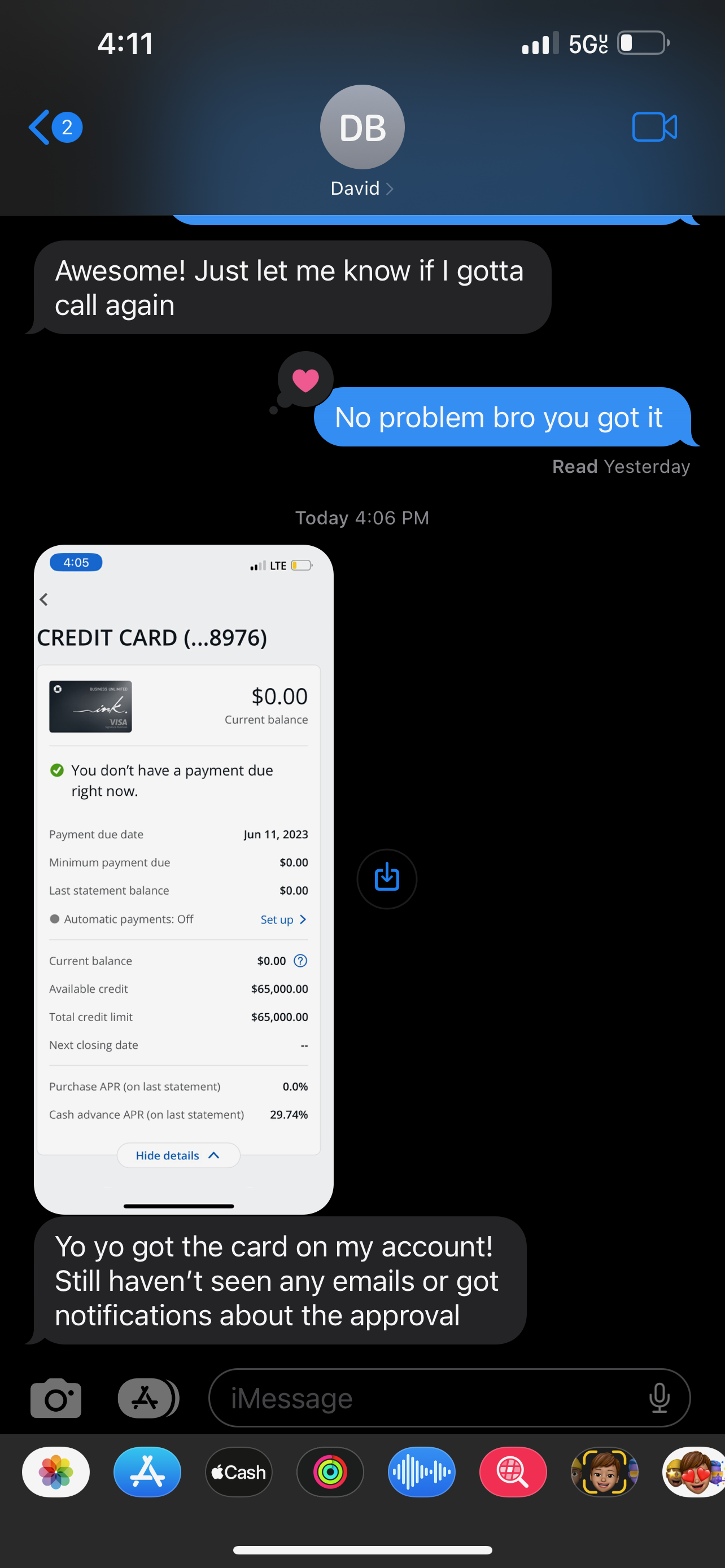 Acompañamiento 1-a-1 Directo - Total Credit Limit: $65,000