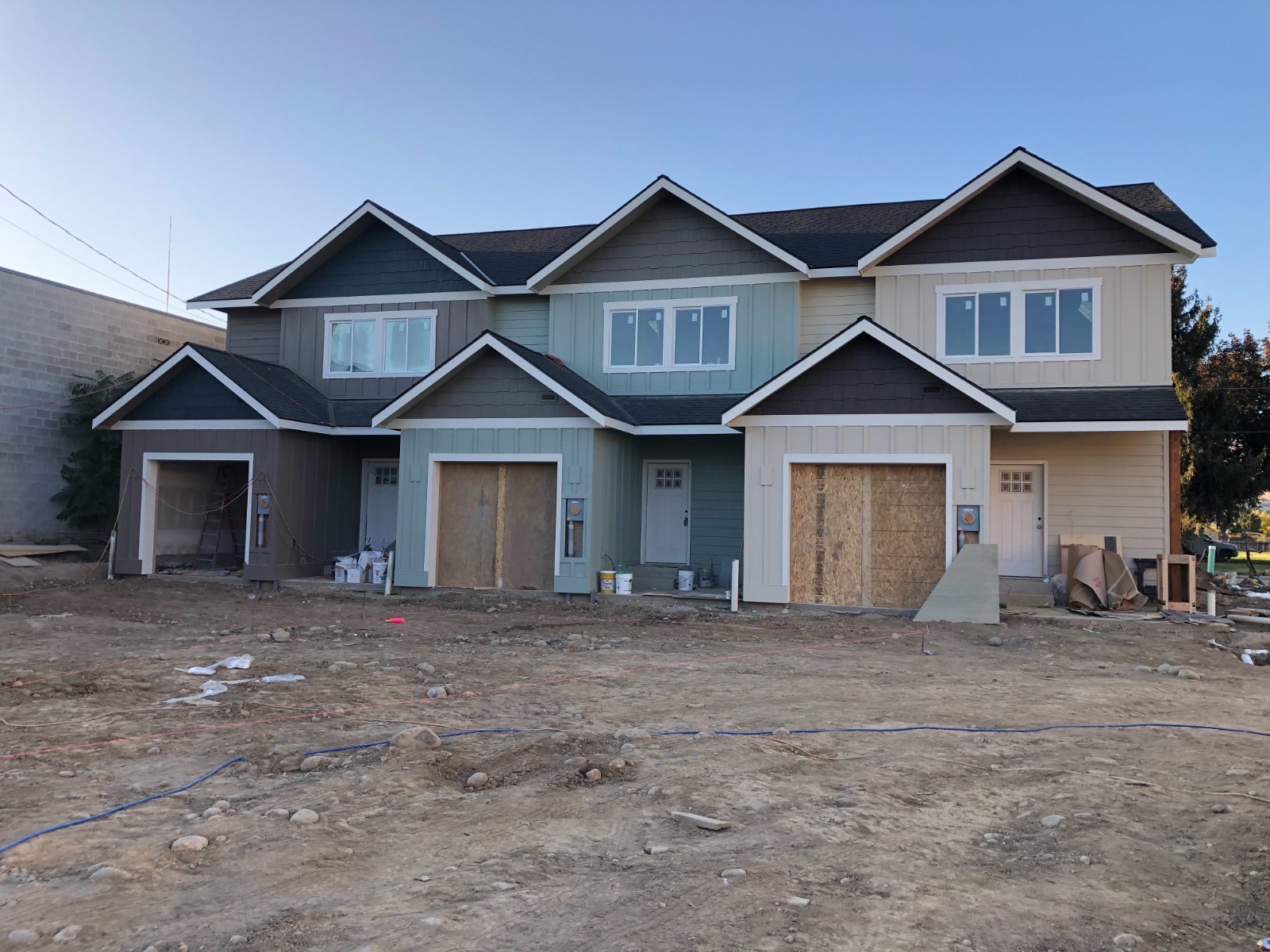 New construction multi-unit residential painting by Rivercrest Home Services LLC in Wenatchee WA