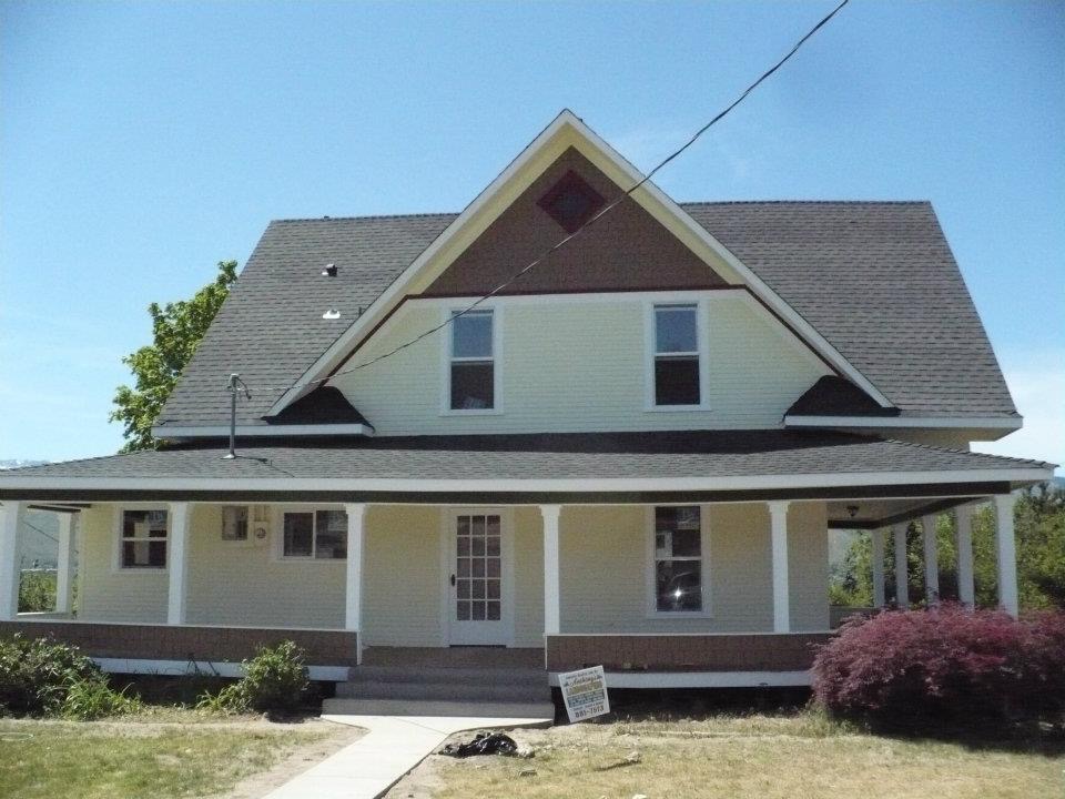 Two-story craftsman home exterior painting by Rivercrest Home Services LLC in Wenatchee WA