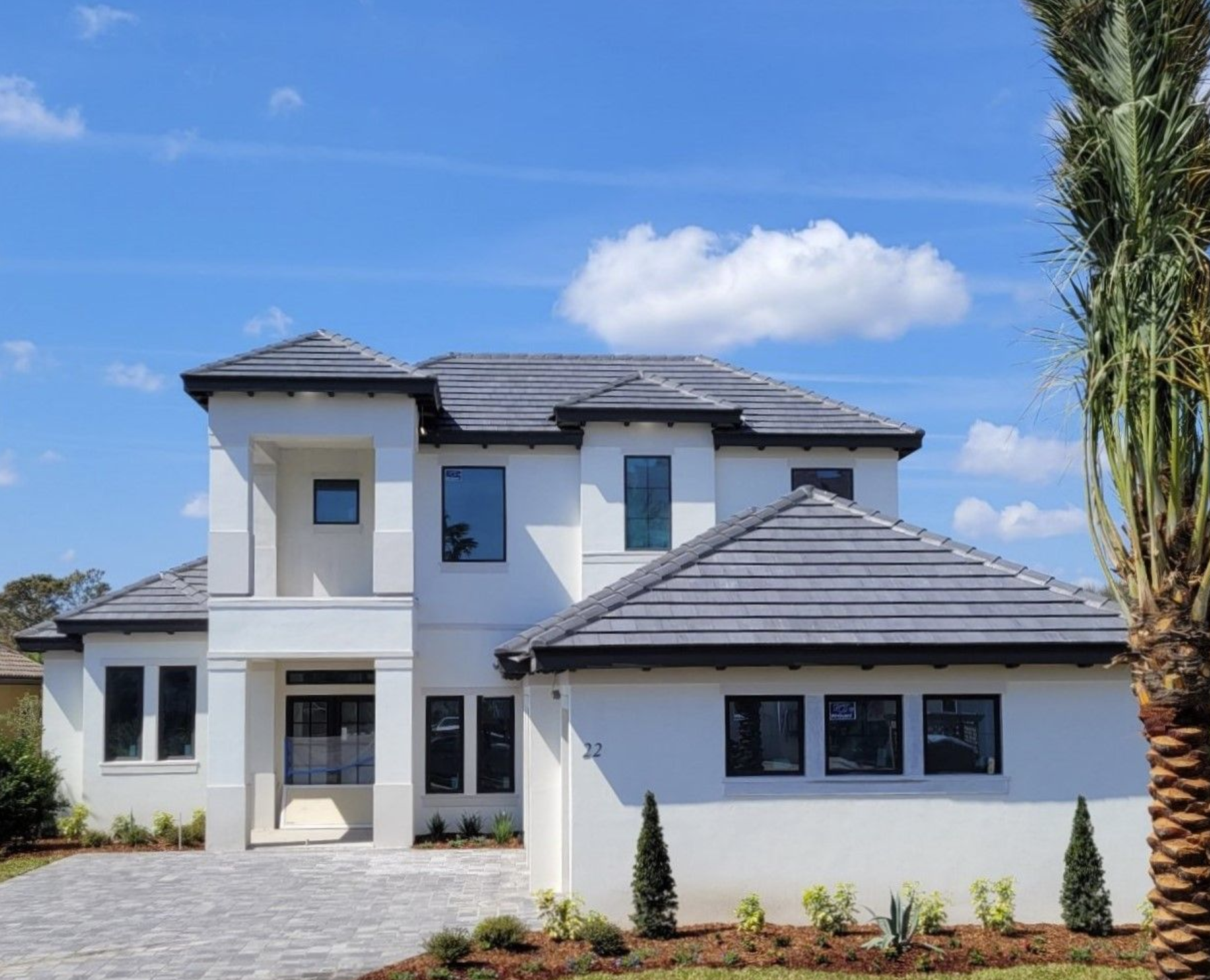 Modern Two-Story Luxury Home Flat Concrete Tile