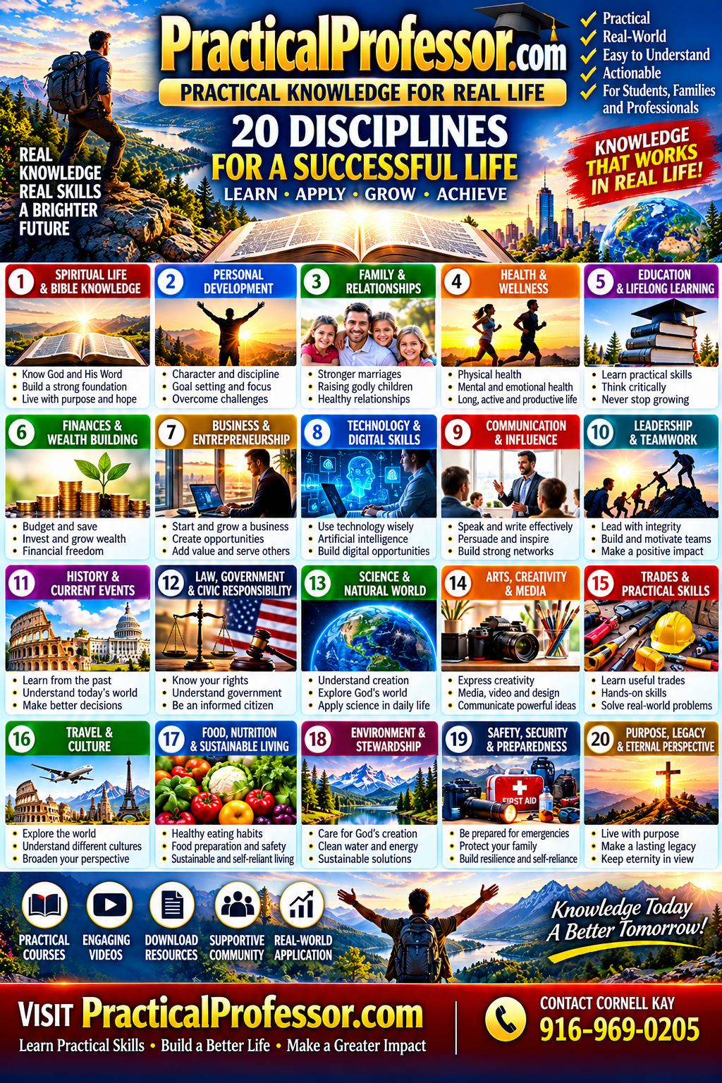 PracticalProfessor.com 20 Disciplines for a Successful Life Official Flyer