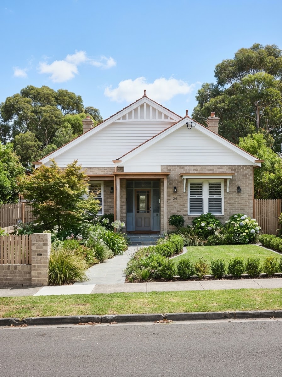A freshly painted Australian home exterior finished by Magic Coatings