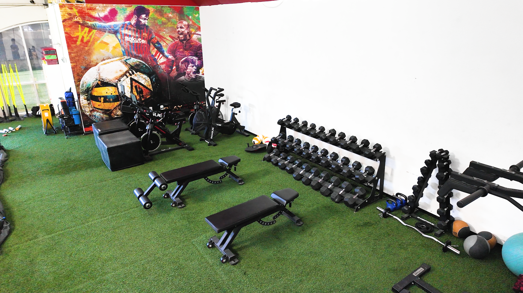 Performance Center LV athletic training weight room and conditioning zone