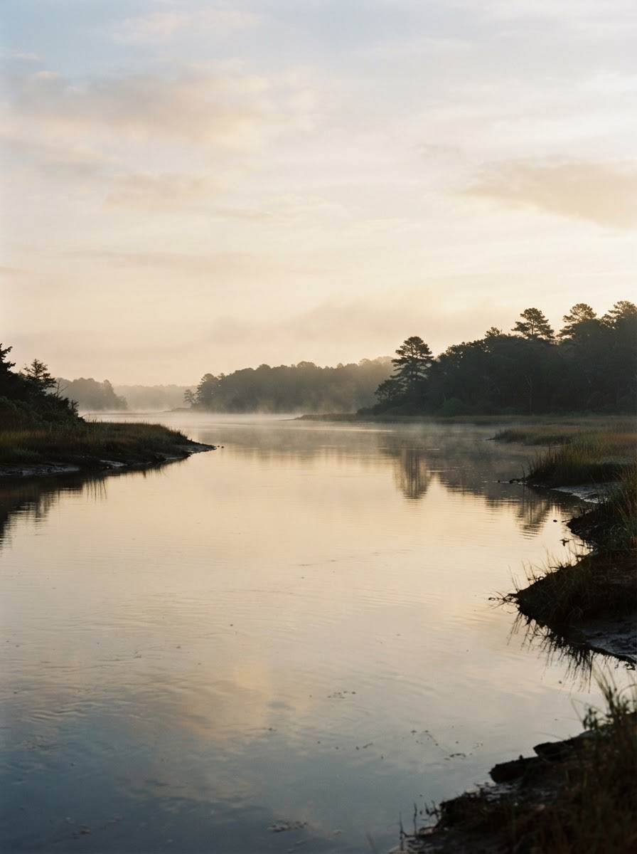 Soft golden morning light over the St. Johns river — Jacksonville, Florida