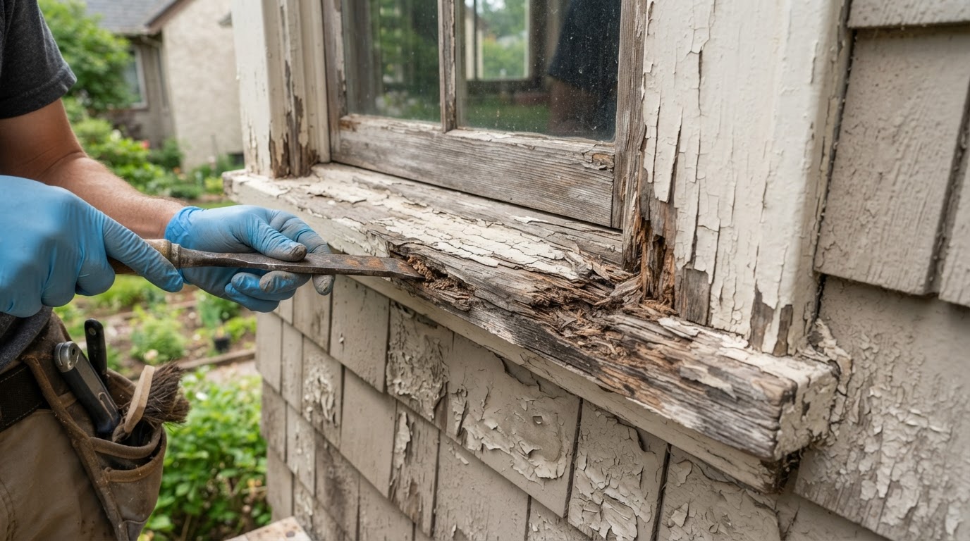 Before and after window replacement in Ogden, North Carolina