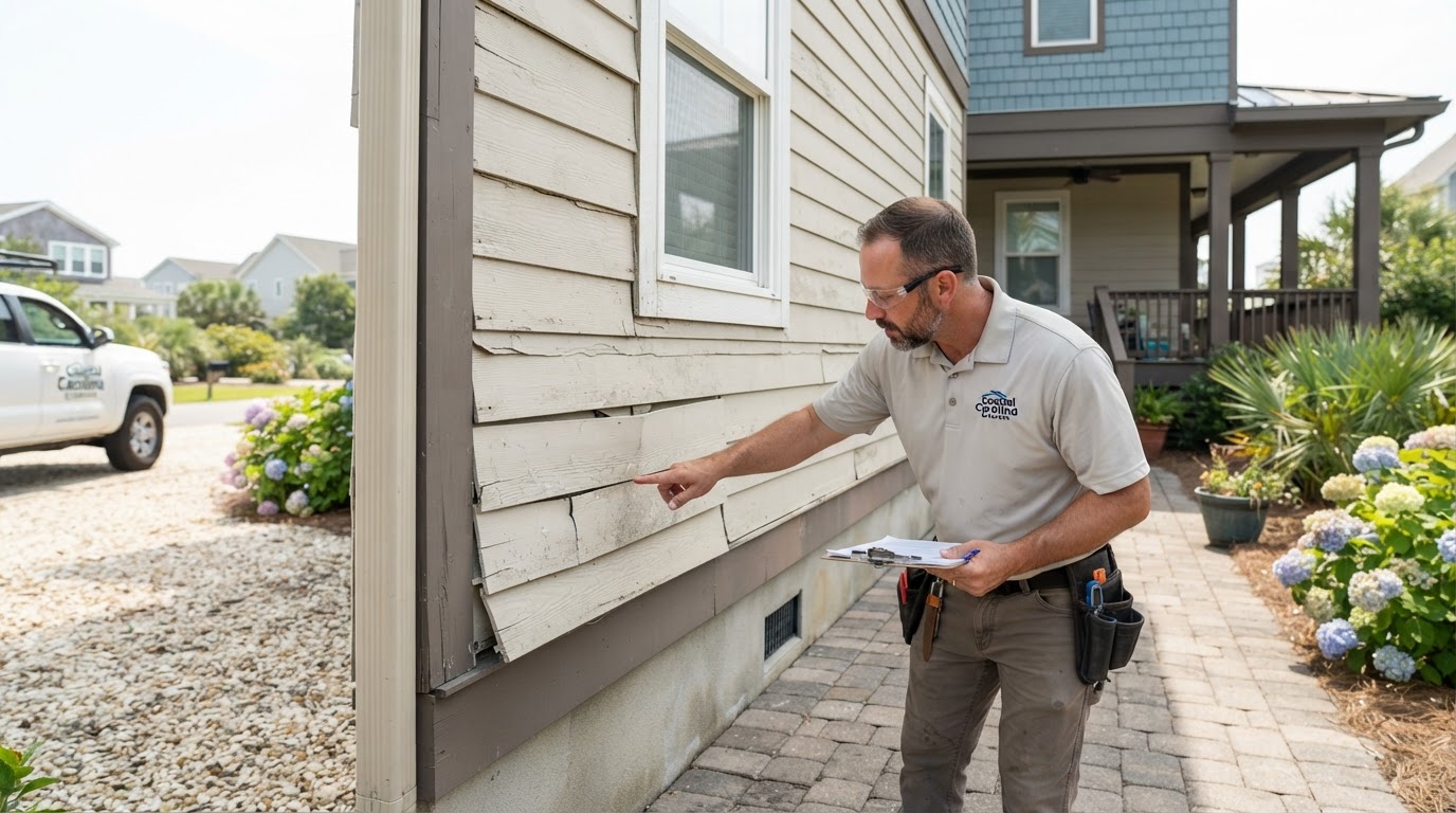 Siding repair and storm damage siding repair in Wilmington NC