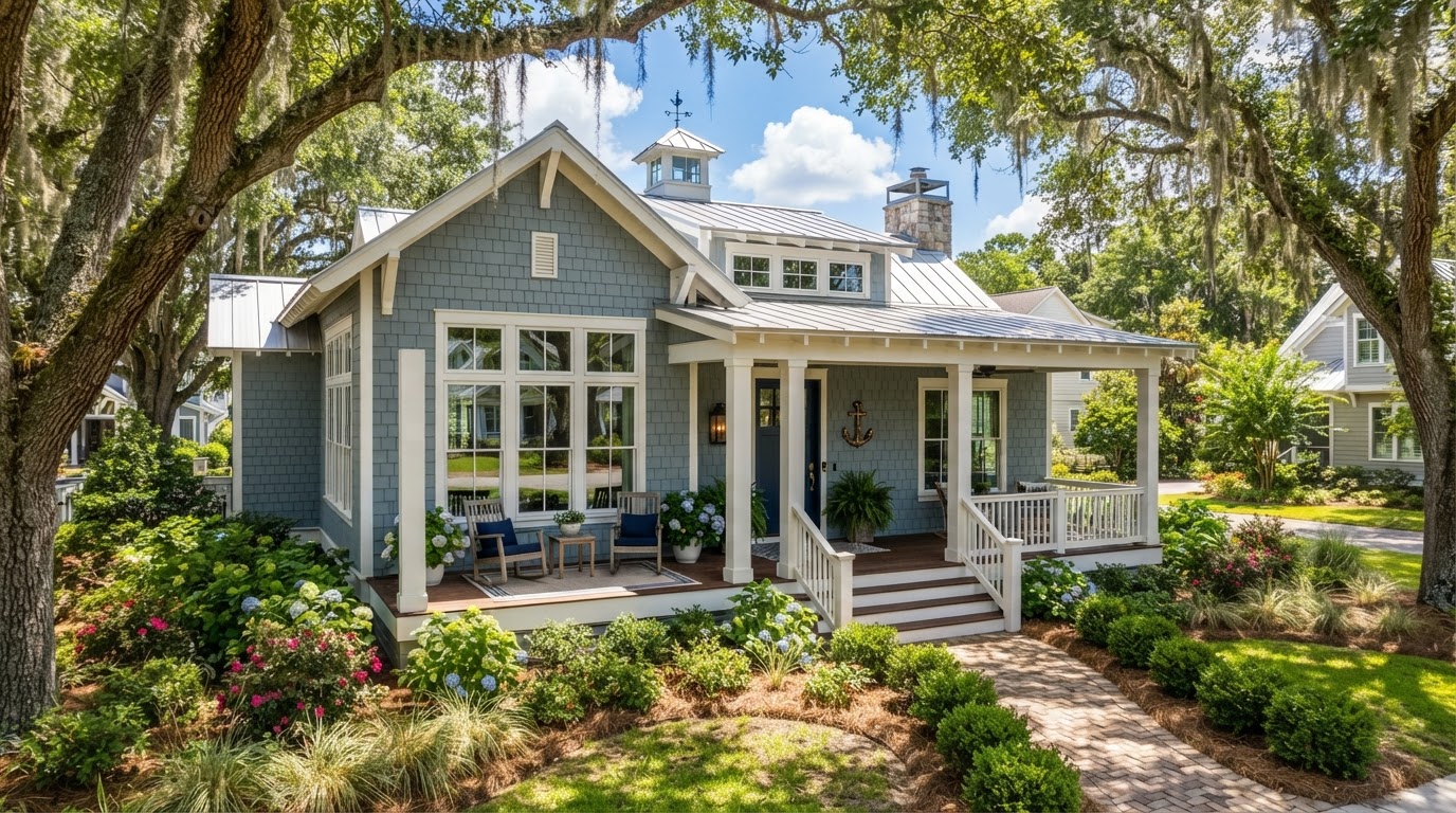 Coastal Wilmington NC home with beautiful replacement windows and clean siding