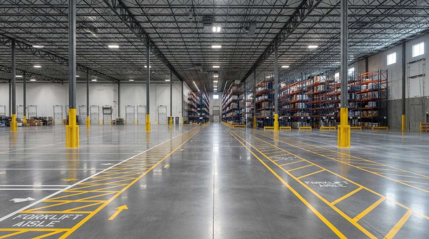 Industrial Warehouse Epoxy Flooring in Worcester MA
