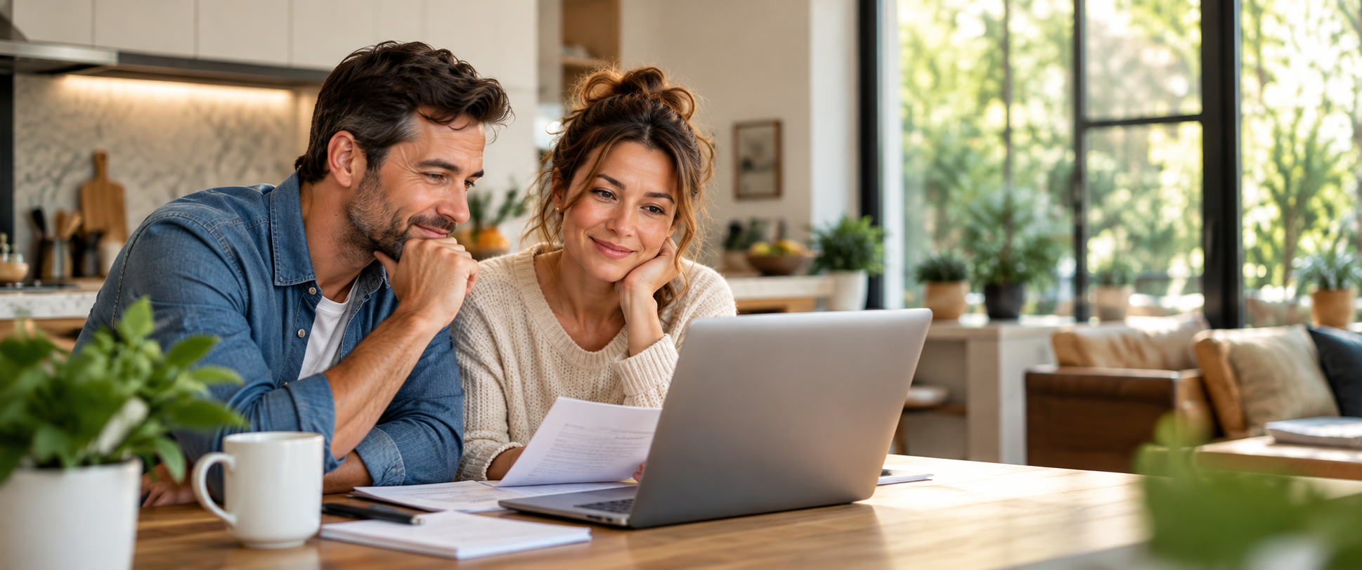 Homeowners calmly reviewing their options together with Digniti Homes