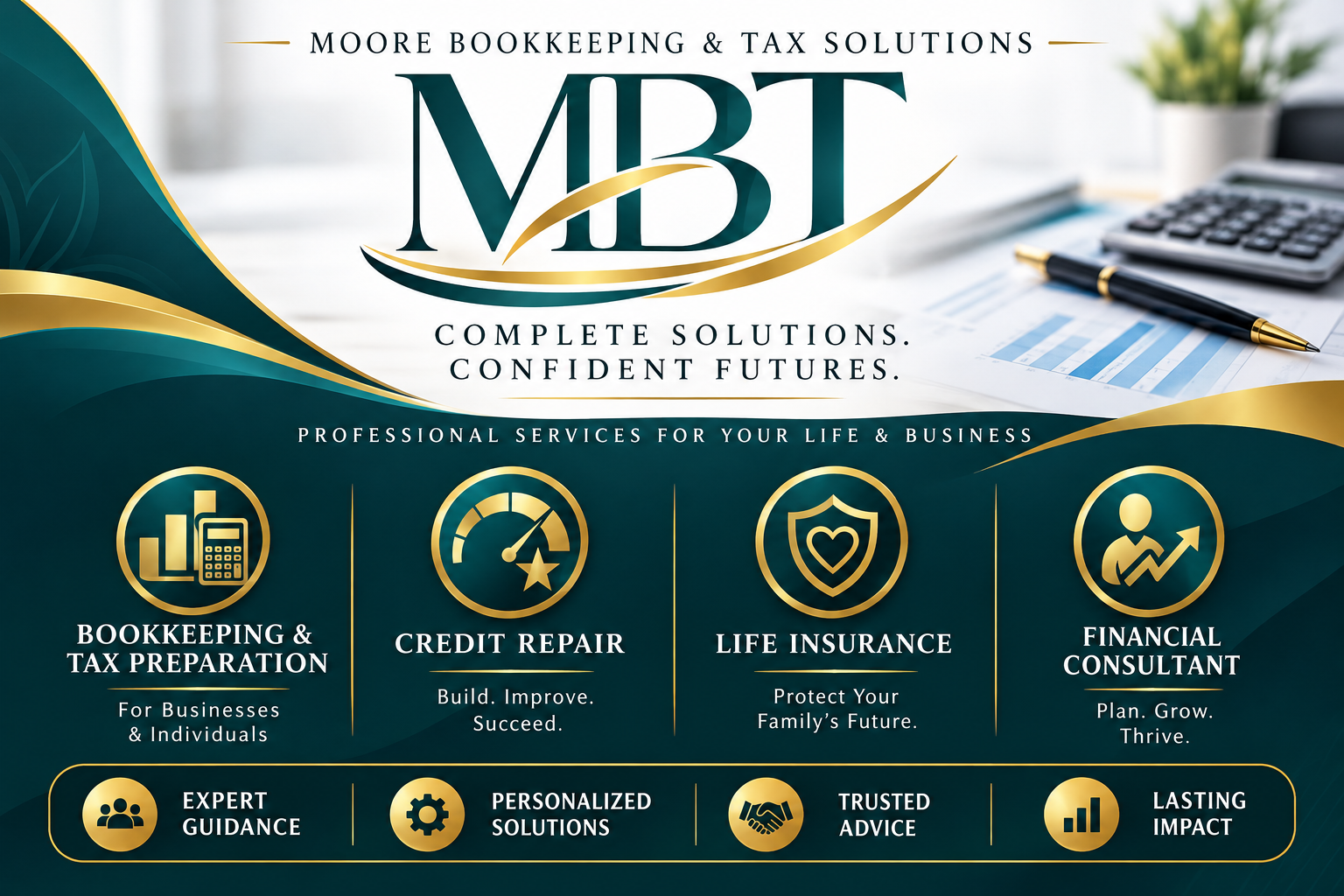 Moore Bookkeeping & Tax Solutions - MBT Complete Solutions, Confident Futures