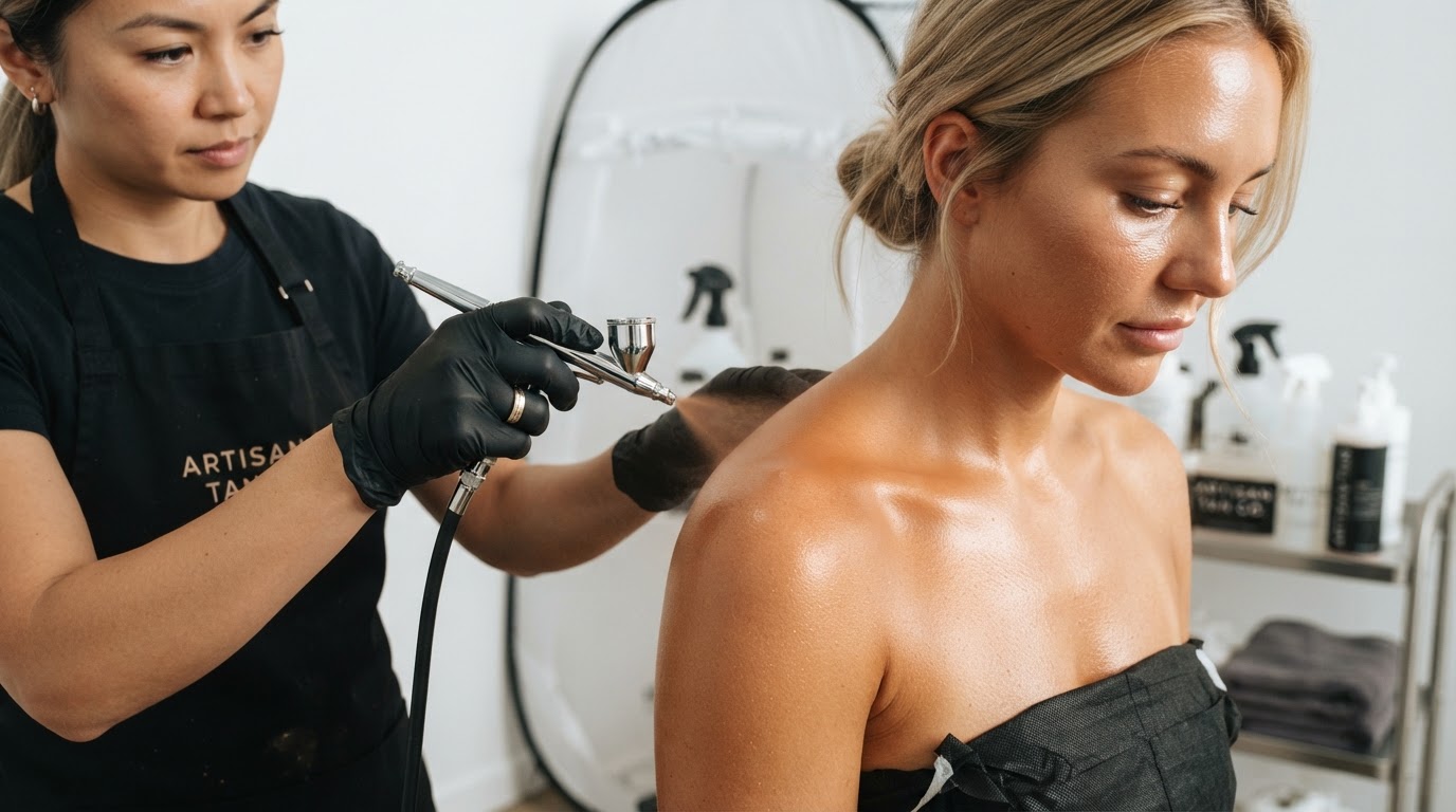 Airbrush Spray Tanning: Why Hand-Applied Precision Beats Automated Booths