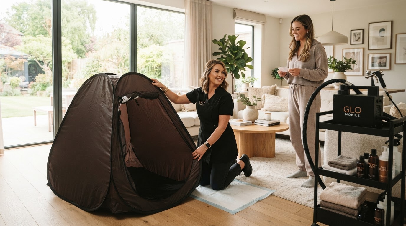 Mobile Spray Tanning at Home: What to Expect From Setup to Glow