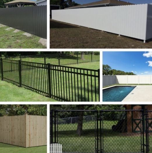 Compilation of privacy fence, pool perimeter fence, and yard enclosures in Florida