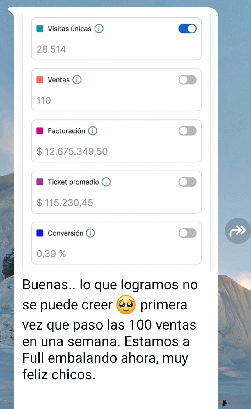 $4.000.000vde facturación en una semana