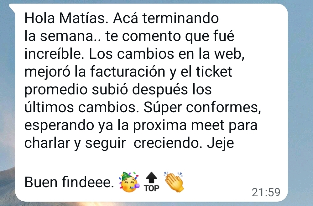 $4.000.000vde facturación en una semana