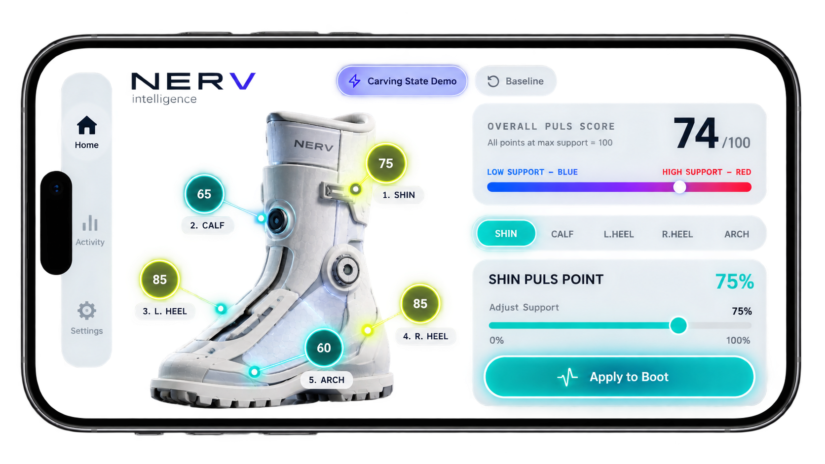 NERV PULS Boot Telemetry Visualization