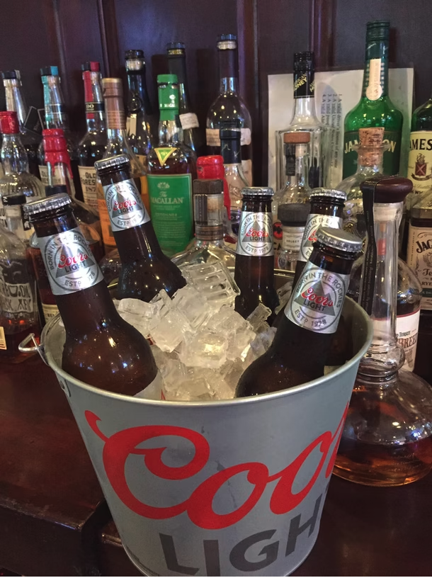Ice-cold drinks served at B.B. Perrins