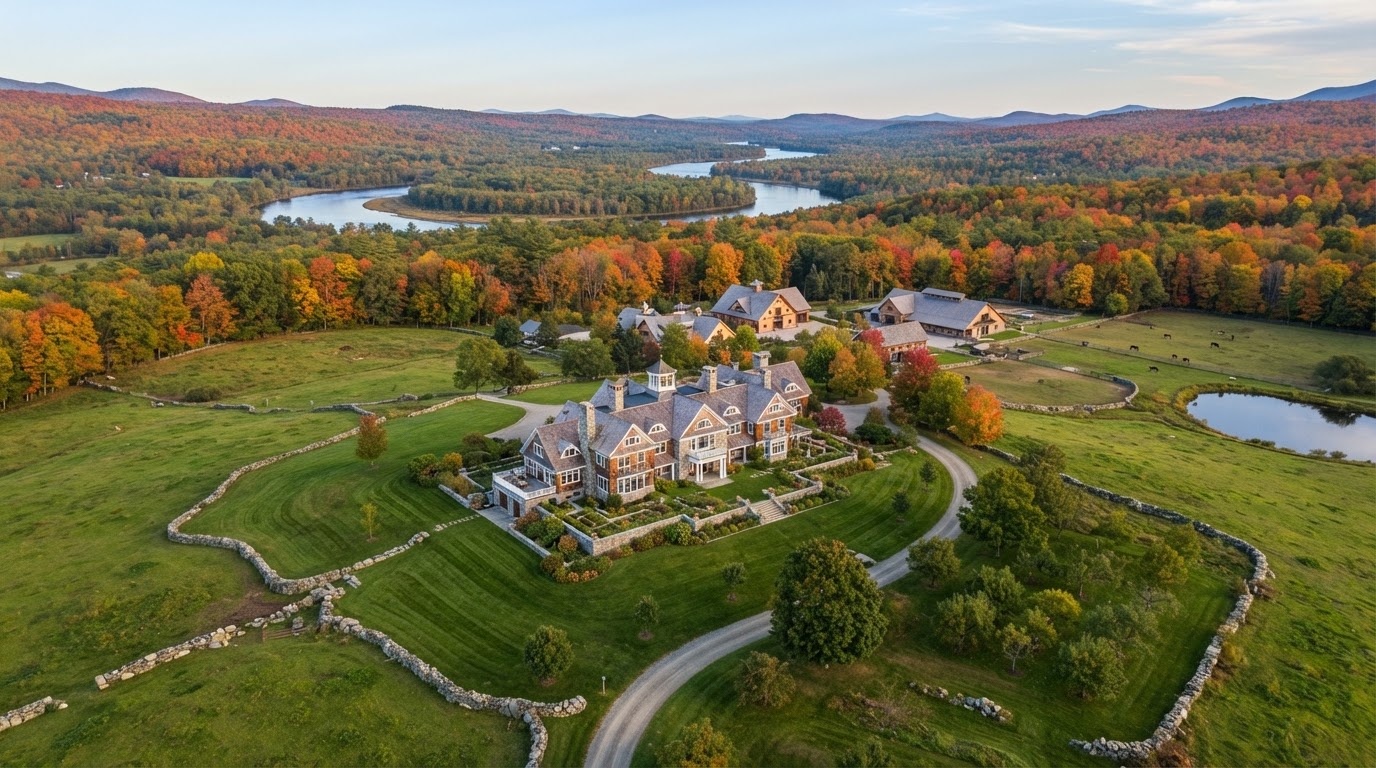 159 Greenville Road 148 Acre Aerial View