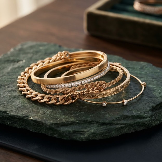 Gold Bangles & Charm Bracelets