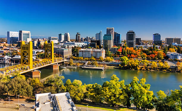 Sacramento skyline along the river