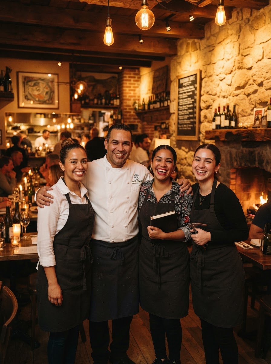 Lo staff completo di Ave Fenix Ristorante a La Spezia