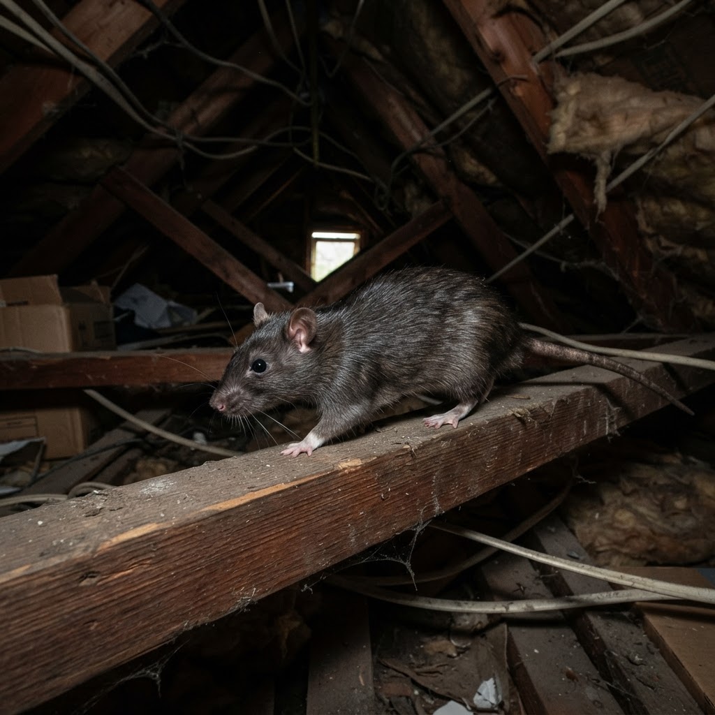 Roof rat in a Florida attic