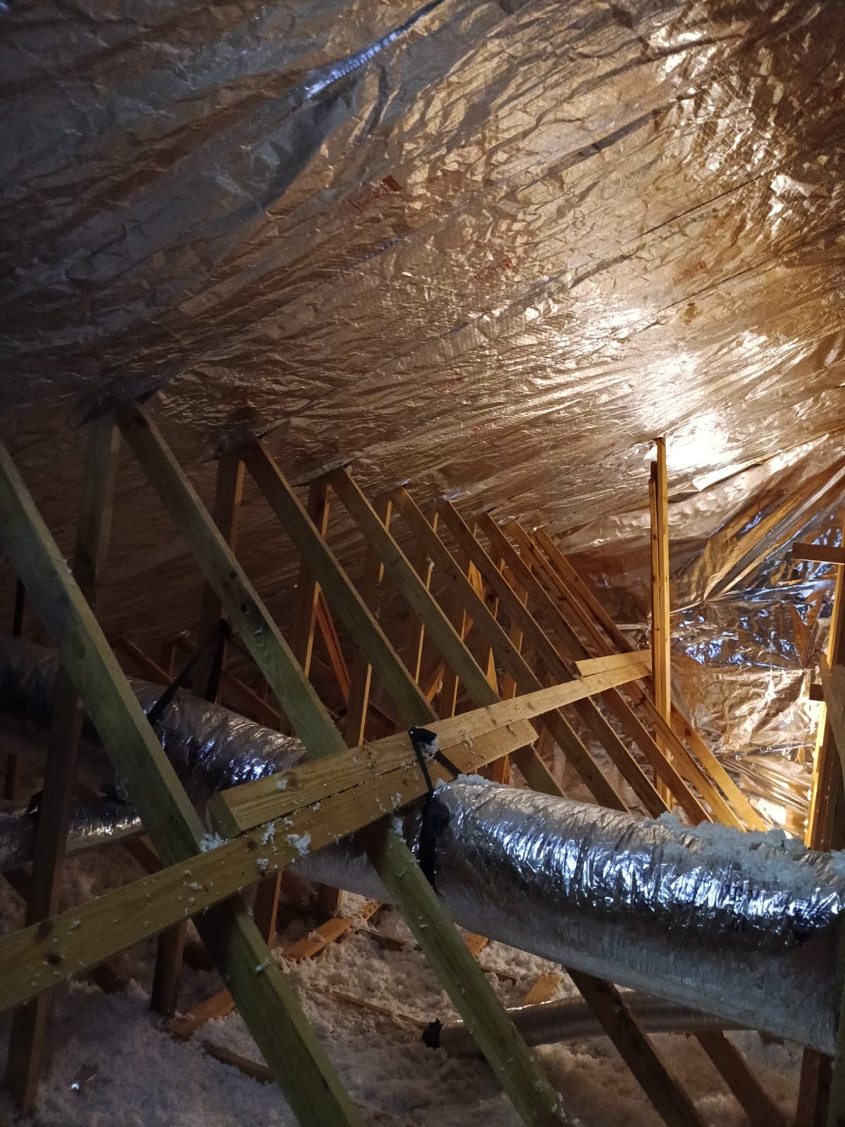Radiant Barrier Attic Foil & Blown-In Insulation