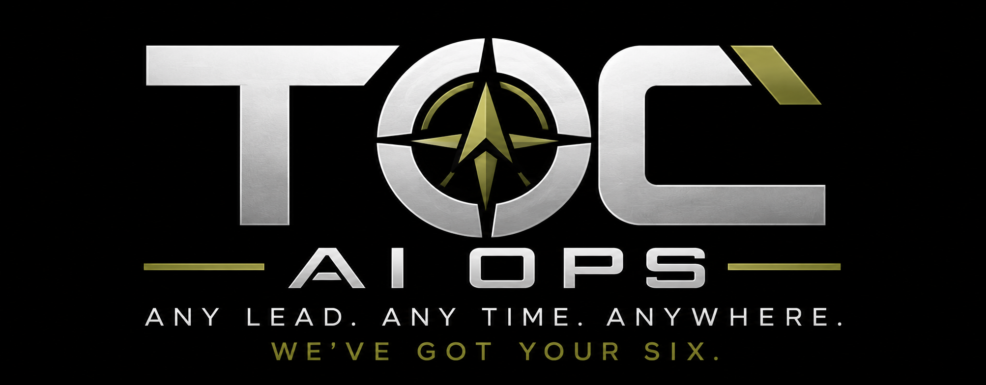 Official TOC AI OPS Metallic Compass Logo