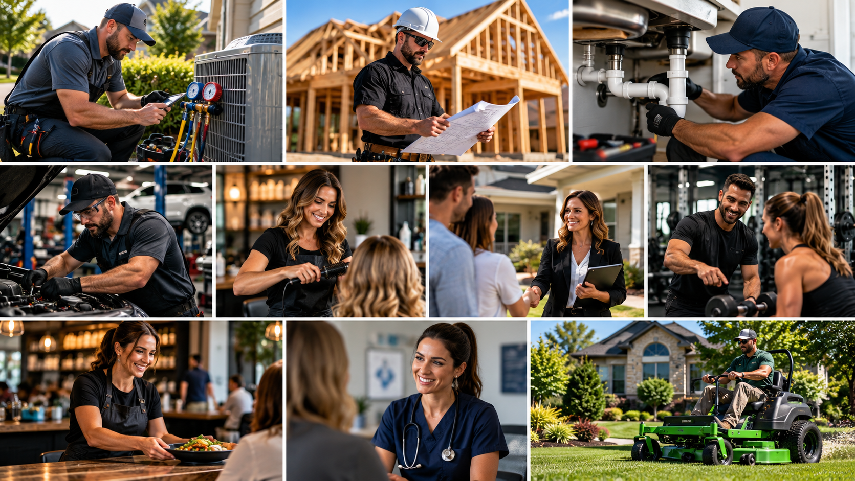 Small businesses and local service trades that benefit from TOC AI OPS