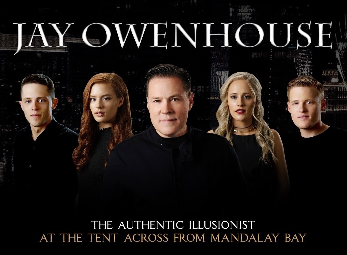 Archival Jay Owenhouse show poster featuring Jay and his children