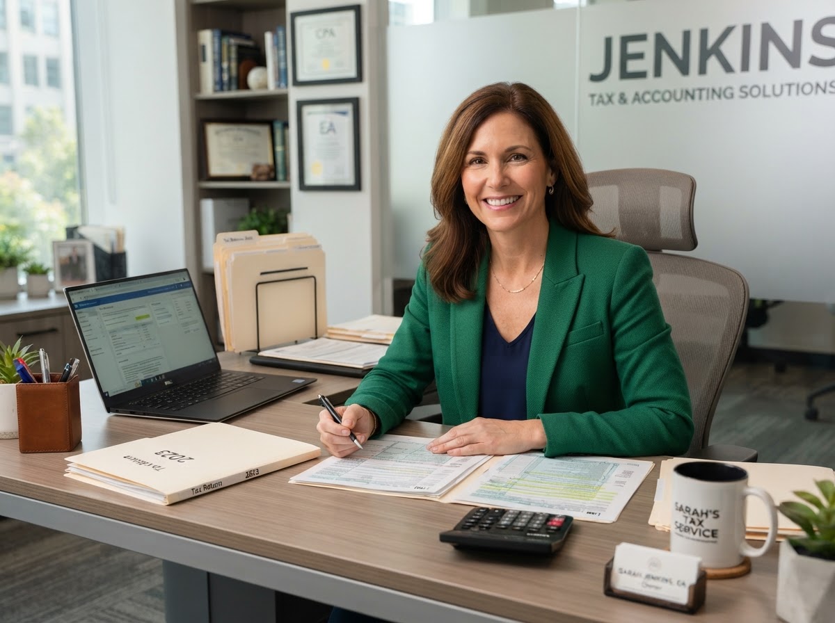 Sonia's Tax Services friendly welcoming office desk