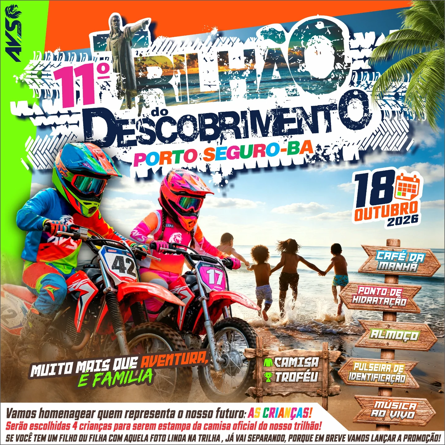 Cartaz oficial do 11º Trilhão do Descobrimento 2026 em Porto Seguro - BA