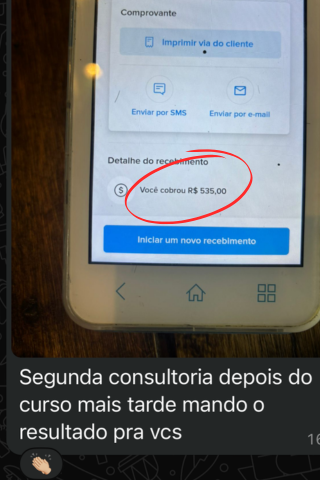 Comprovante consultoria R$ 535,00