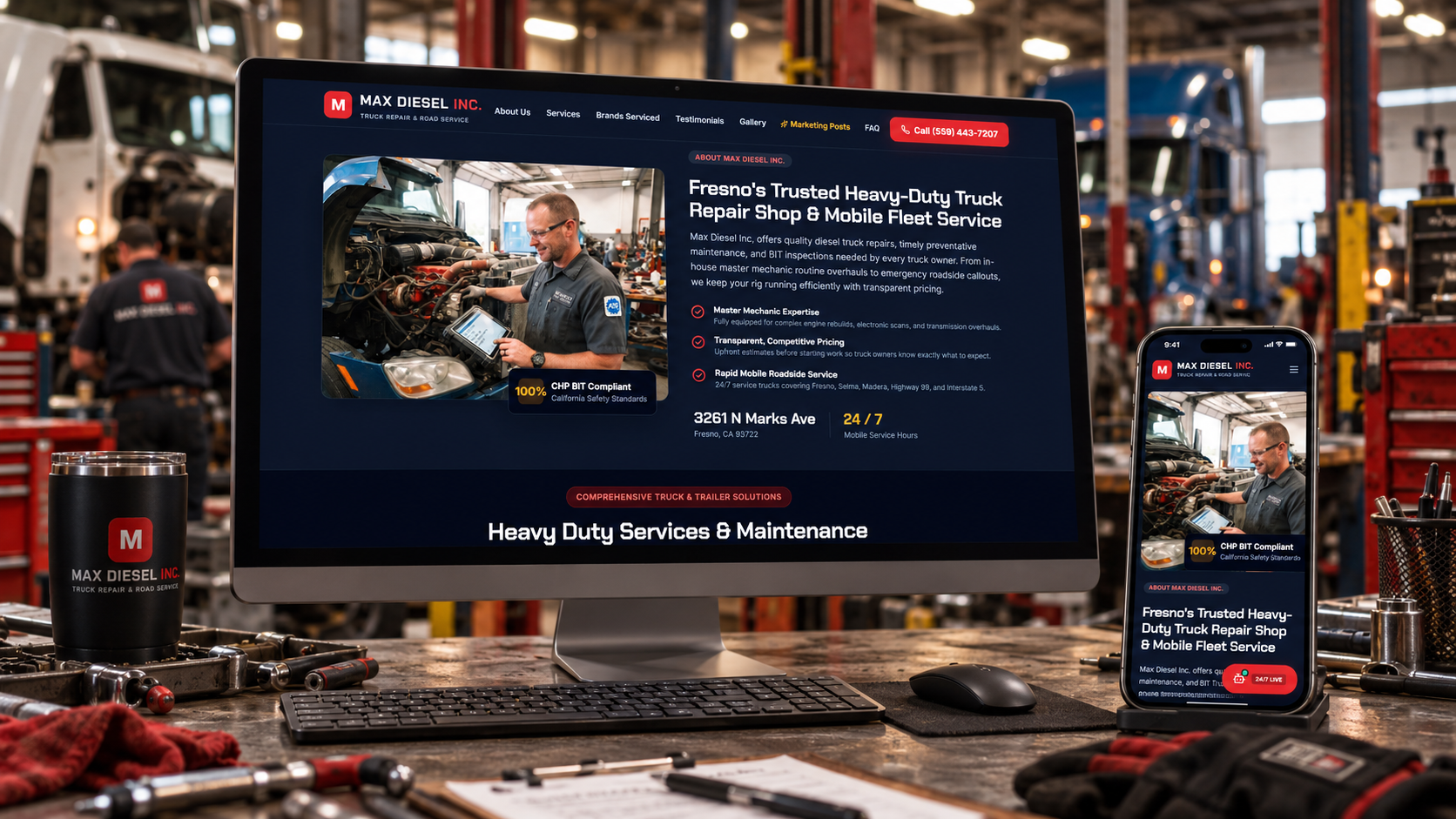 Max Diesel Inc. Heavy-Duty Truck Repair & Mobile Fleet Service