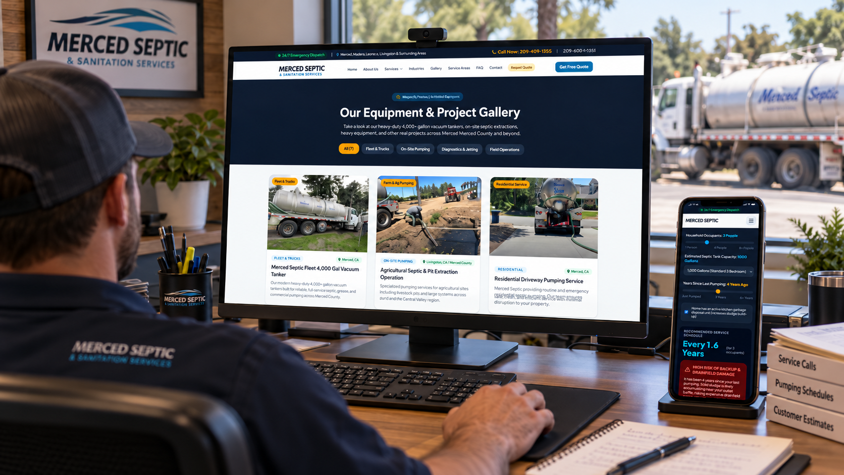 Merced Septic & Sanitation Services Website & Calculator