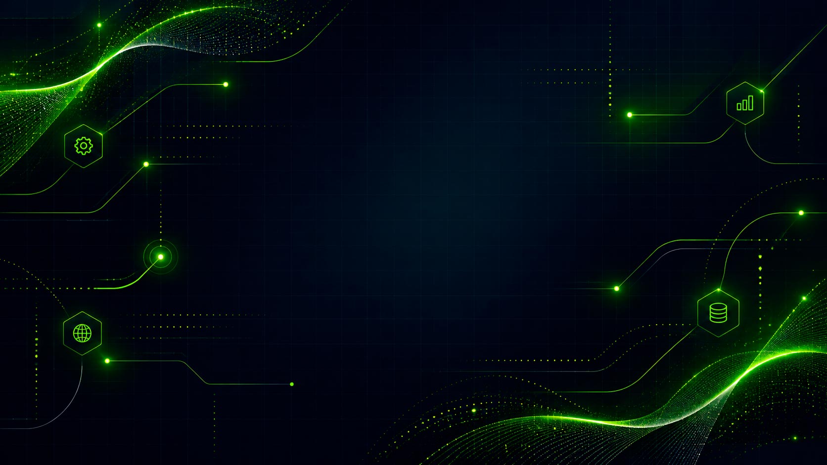 Brand Design Green Tech Circuit Graphic Background