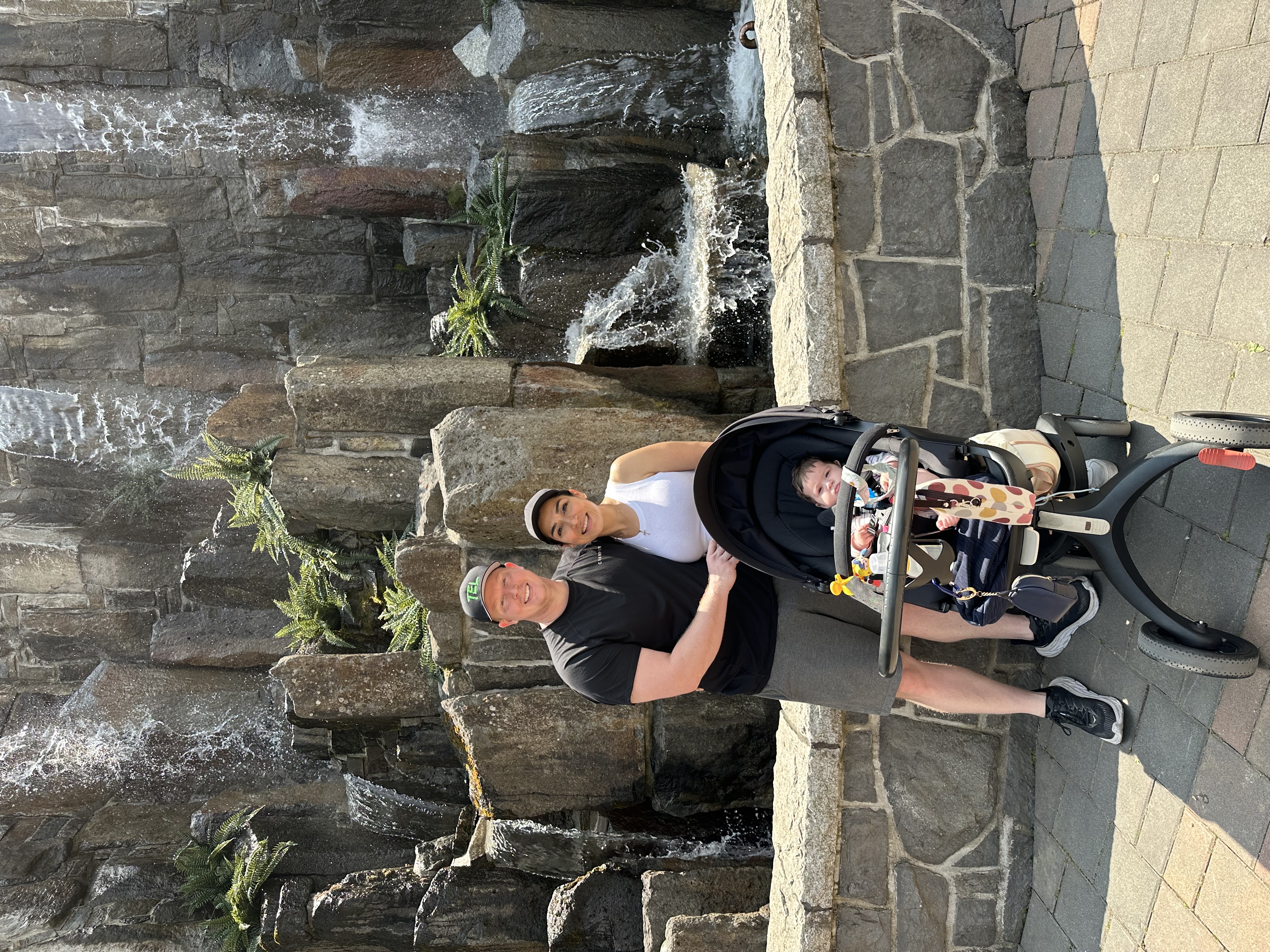 Kevin and Nasrin Krebs with their child enjoying family life