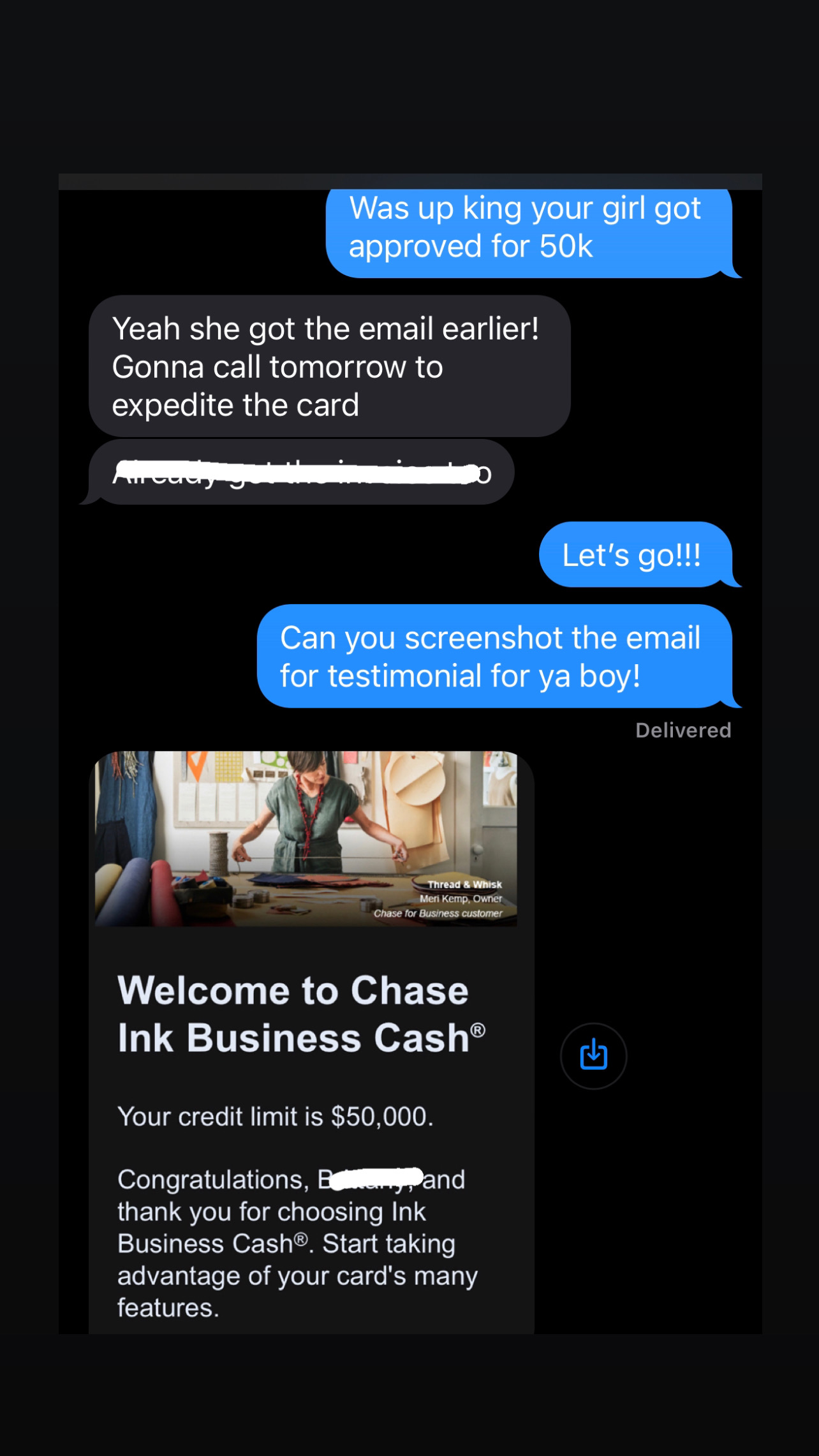 $50,000 Chase Ink Business Cash