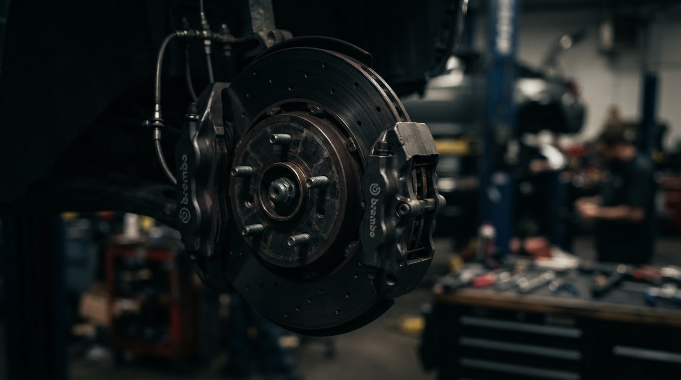 Lifted truck with aftermarket lift kit and large tires at Oasis Tires & Wheels