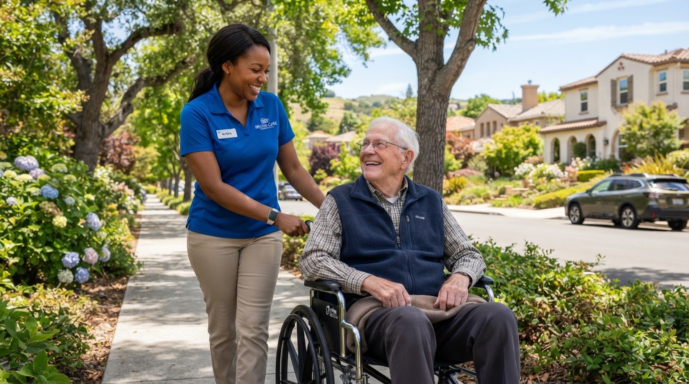 Caregiver & Client Outdoors