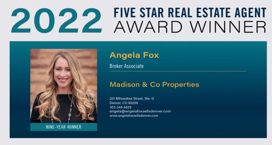 Denver Five Star Real Estate Agent Award Winner Angela Fox