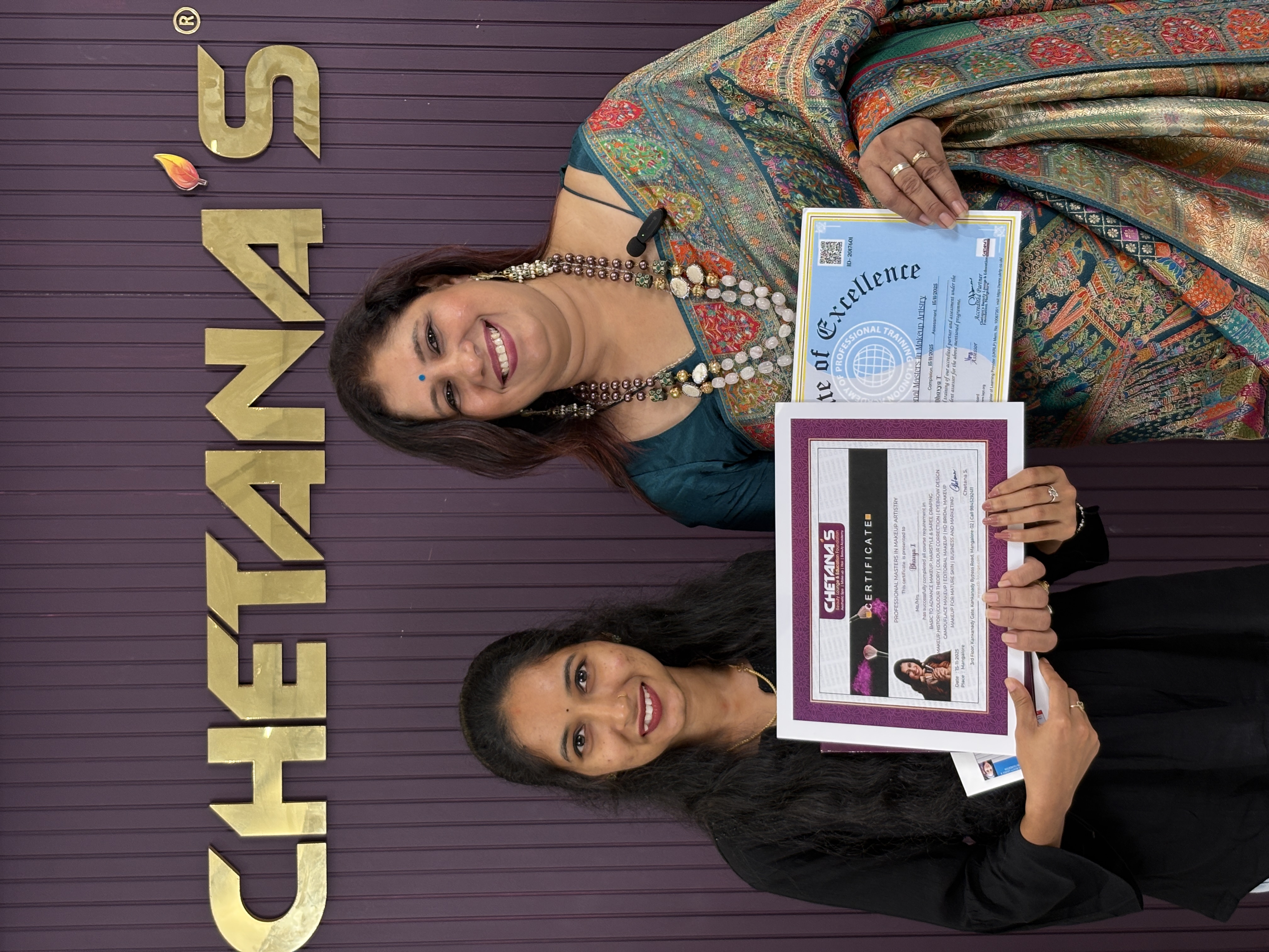 Certificate presentation ceremony with Mrs. Chetana Salian at the Academy