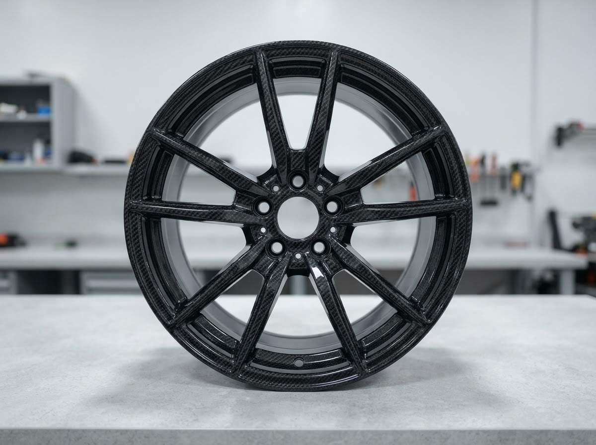 Alloy wheel carbon fibre dip transformation — After Carbon Dip