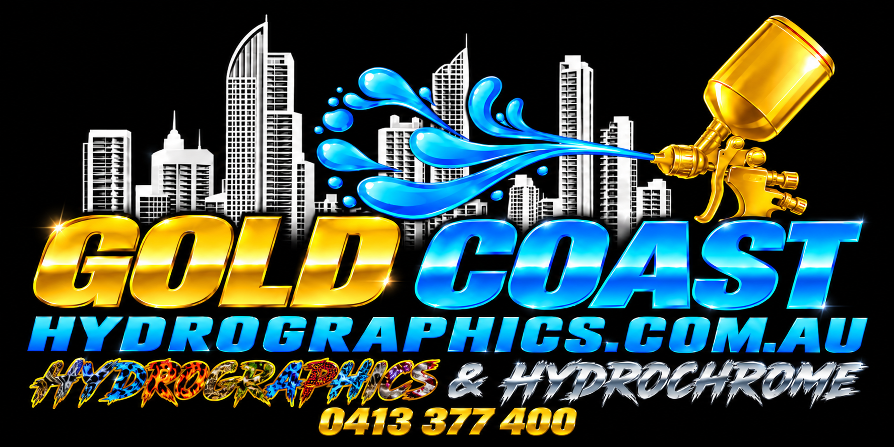 Gold Coast Hydrographics & Hydrochrome Logo