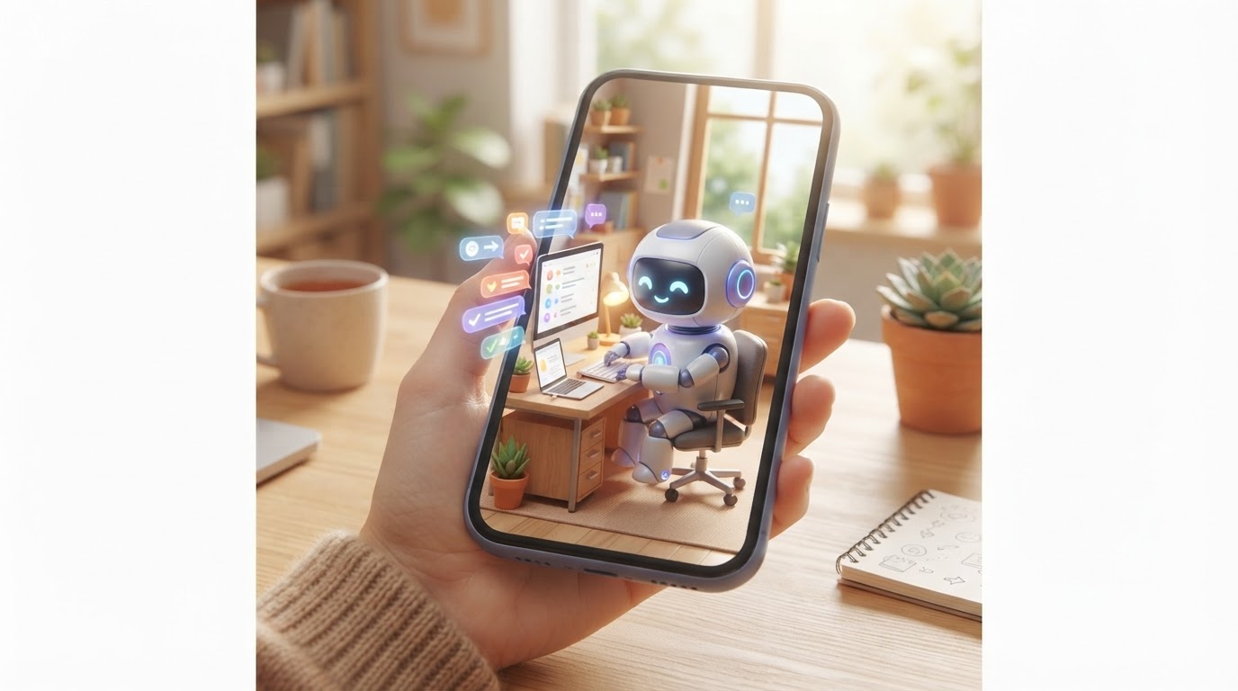 Claude Duet, el agente proactivo de inteligencia artificial de Anthropic, en un teléfono móvil.