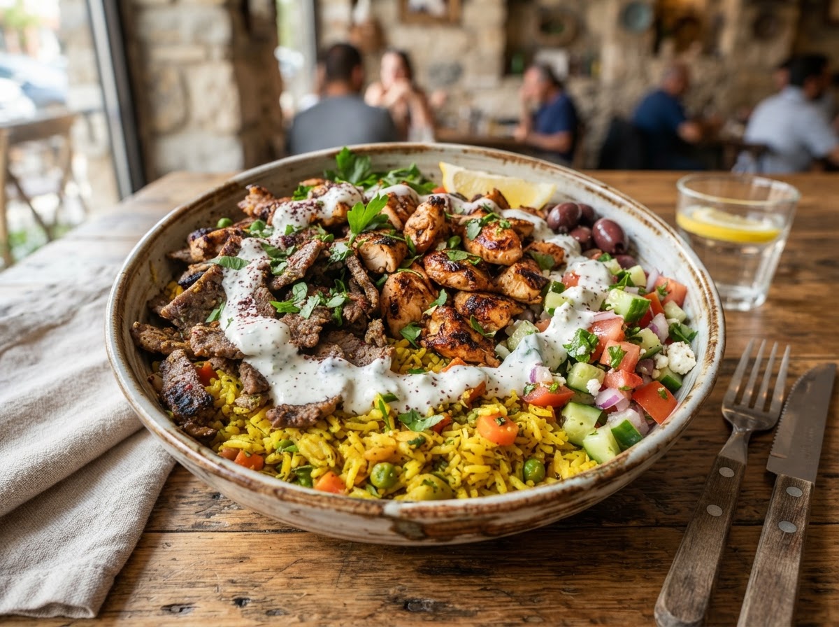 Beef or Chicken on Rice Combo