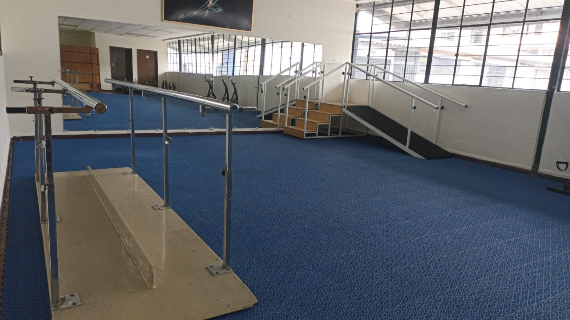 Gimnasio y área de rehabilitación física