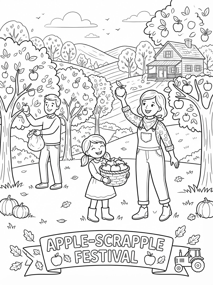 Family Apple Picking